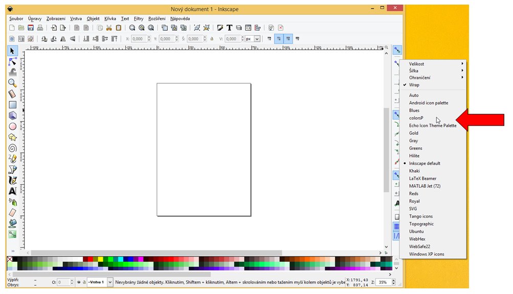 inkscape barvy paleta