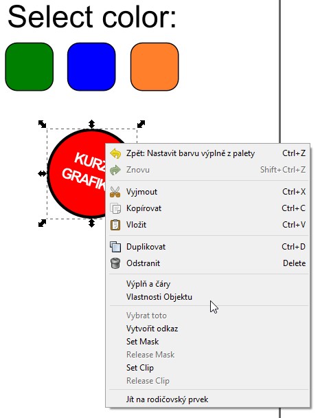 inkscape tlačítka