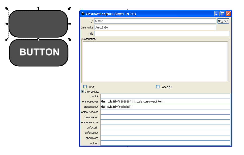 inkscape tlačítko